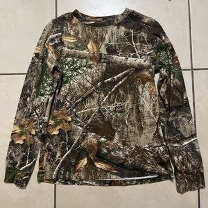 Magellan Outdoors Camo Crewneck Shirt - Brown Green Tan